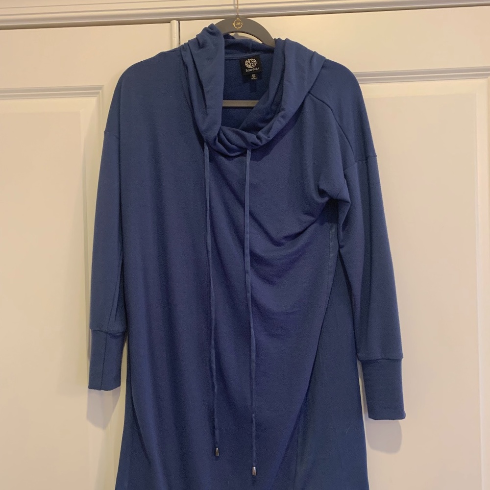 Bobeau Casual Sheath Dress- Blue